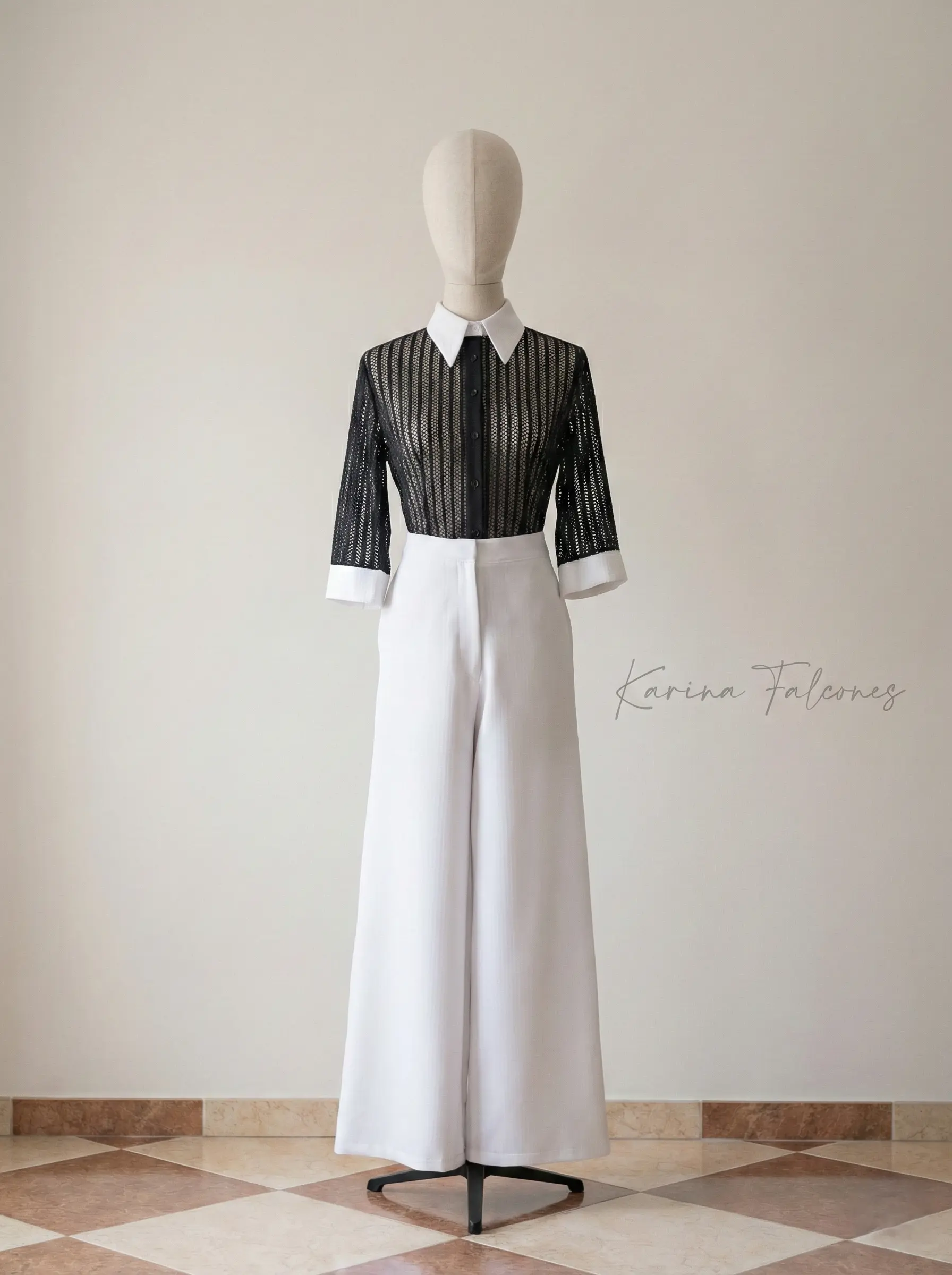 Vestido LARGO a medida para invitada en Madrid (maniquí) - Karina Falcones