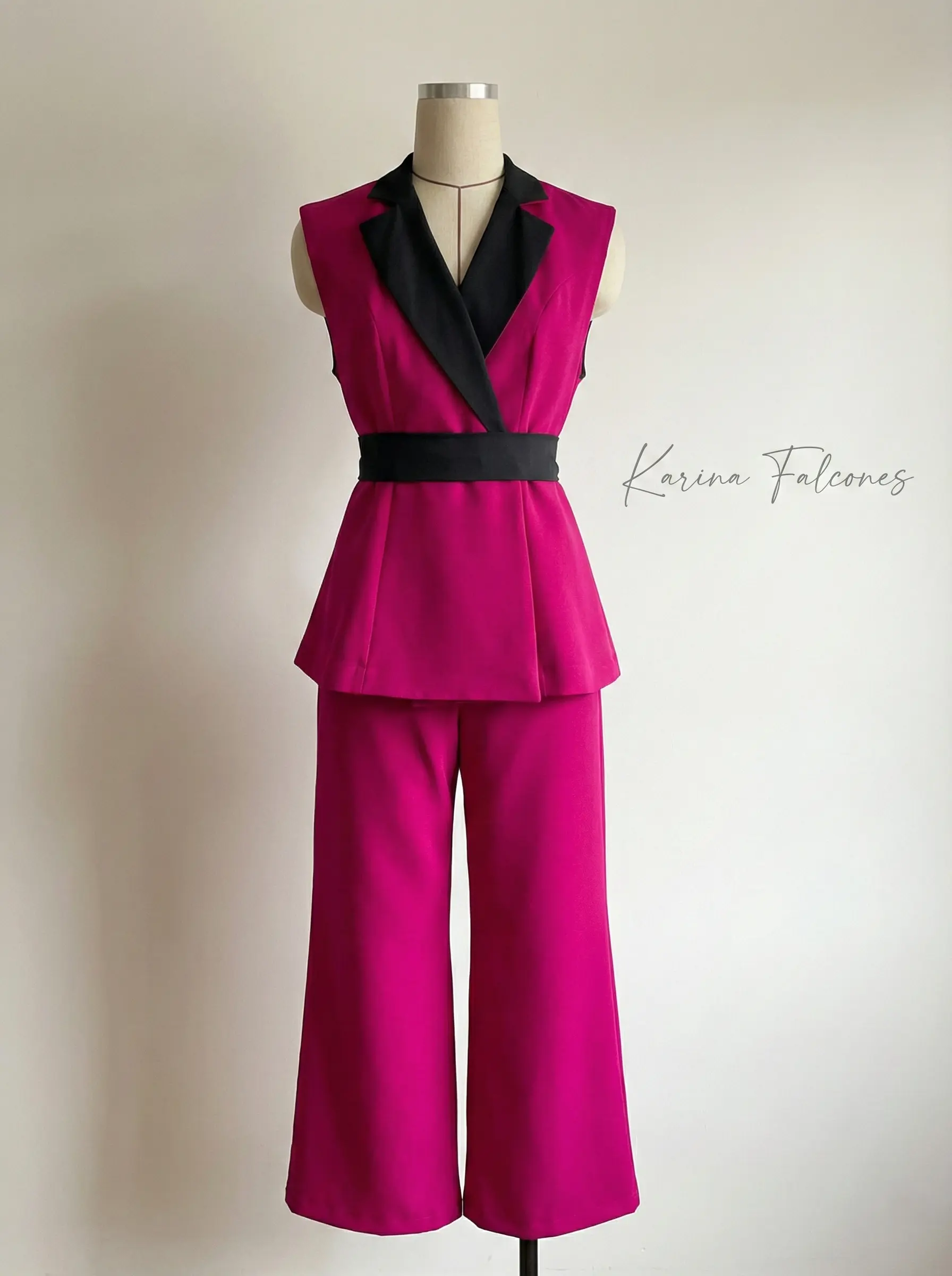 Vestido LARGO a medida para invitada en Madrid (maniquí) - Karina Falcones