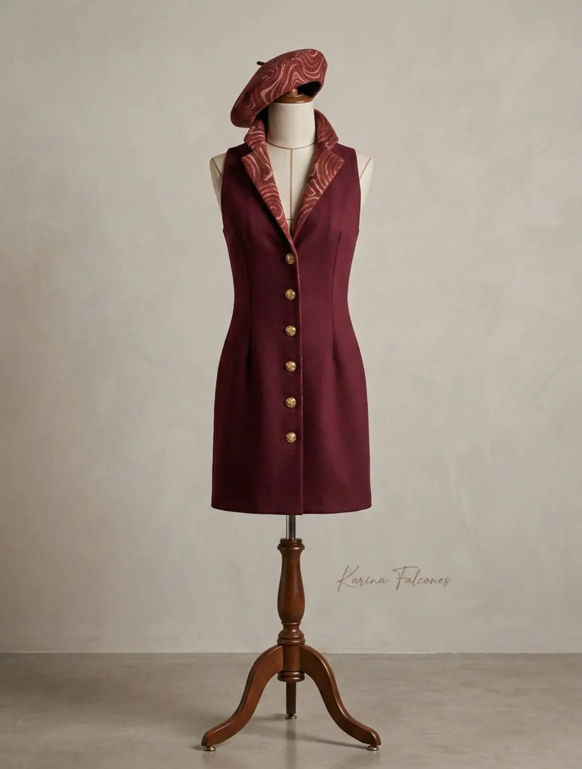 Vestido LARGO a medida para invitada en Madrid (maniquí) - Karina Falcones